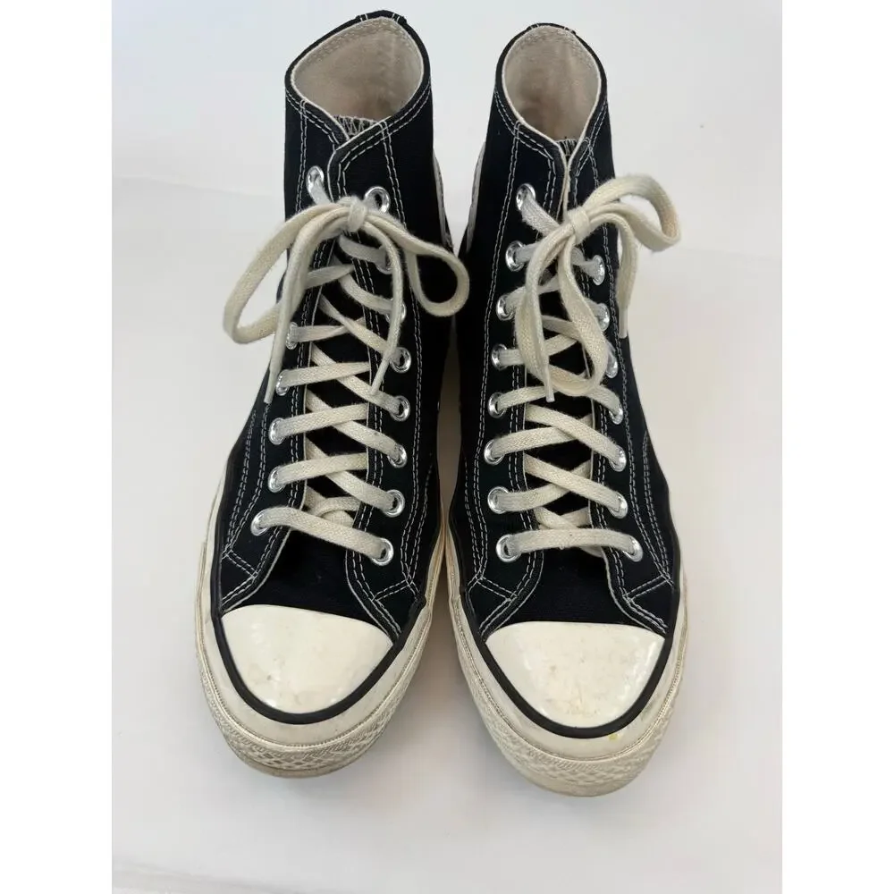 Converse Chuck Taylor All Star High Top Black Sneakers Mens 8.5 Womens 10.5